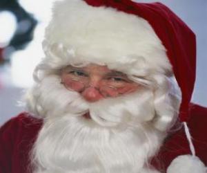 пазл Санта Клаус улыбающееся лицо с длинной бо&amp;#10